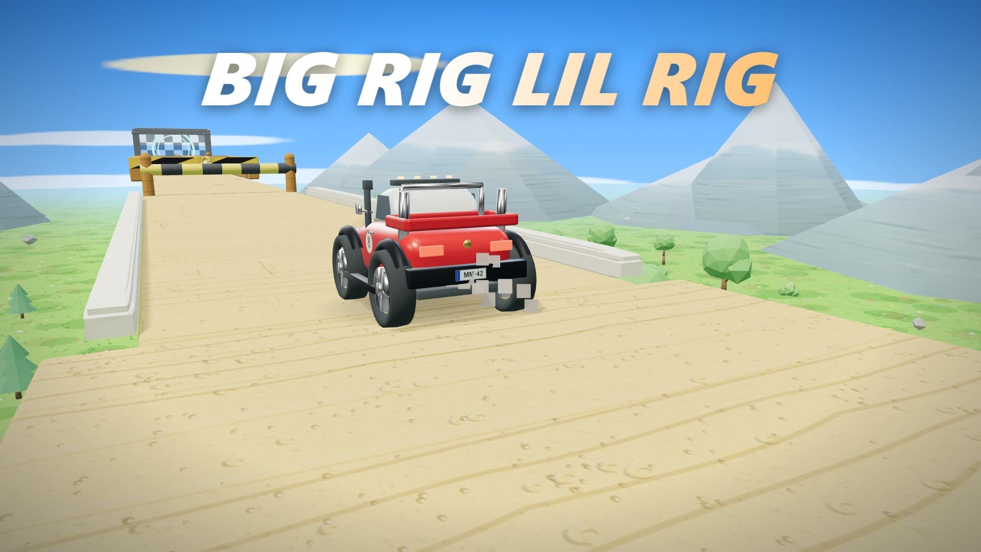 BIG RIG LIL RIG countryside course with the MEGA truck on the track